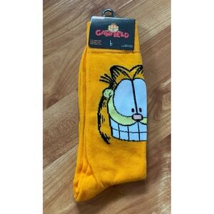 Garfield The Cat Crew Socks Size 6-12 Unisex‎ Nickelodeon Cartoon